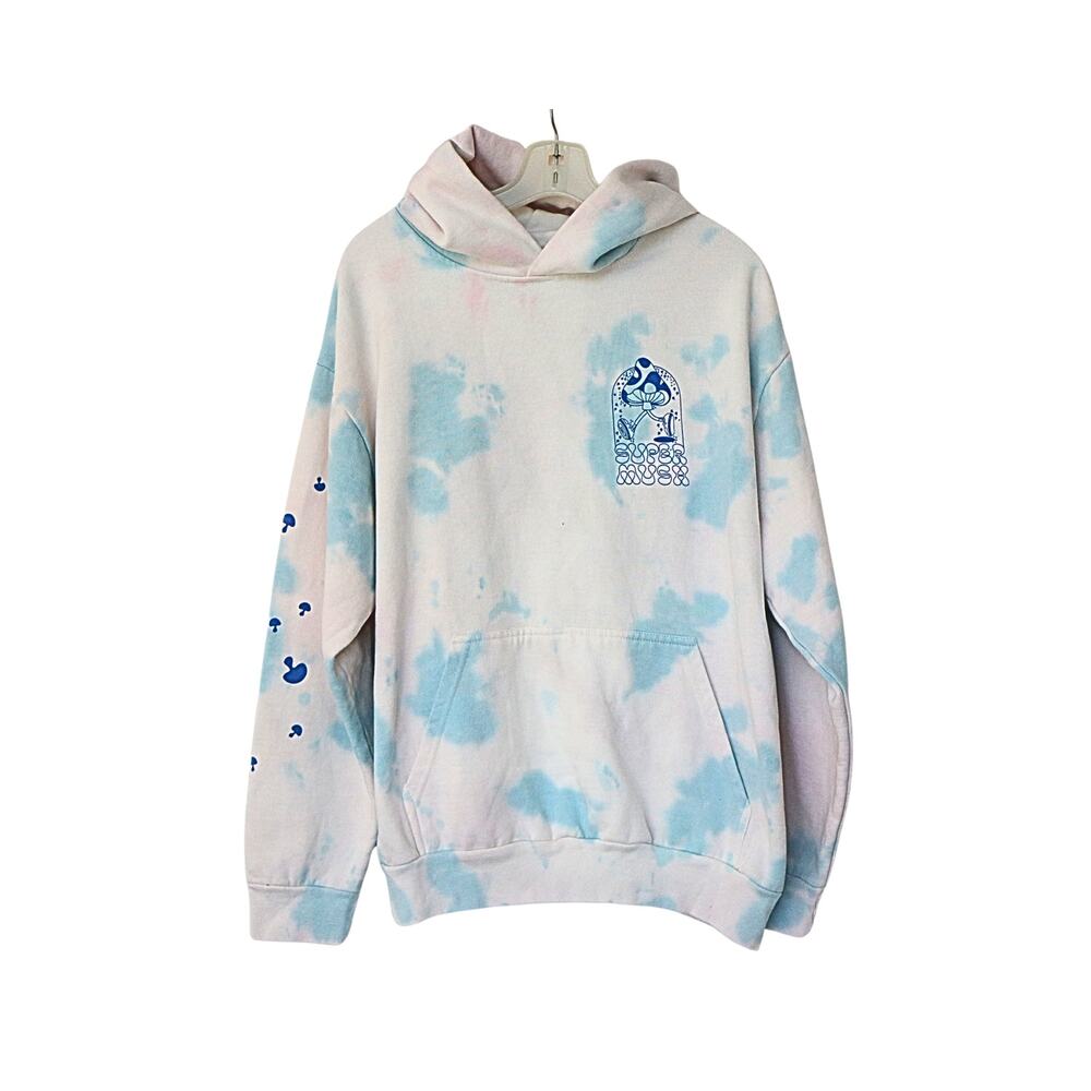 SuperBlue Tie Dye Hoodie - Blue & White - M